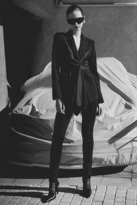 Blazer con drappeggio