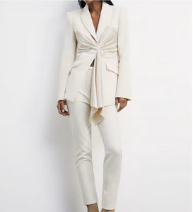 Blazer con drappeggio