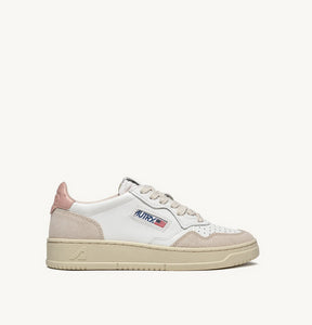 SNEAKERS MEDALIST LOW IN PELLE BIANCA E POWDER E SUEDE BEIGE