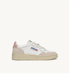 SNEAKERS MEDALIST LOW IN PELLE BIANCA E POWDER E SUEDE BEIGE