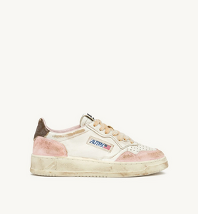 SNEAKERS MEDALIST LOW SUPER VINTAGE IN PELLE E SUEDE COLORE NUDE E SEPIA