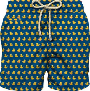 COSTUME DA BAGNO DA UOMO IN TESSUTO LEGGERO CON STAMPA PAPERE