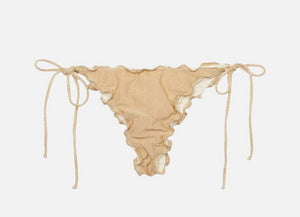 Slip mare Miami lurex oro e taglio sgambato