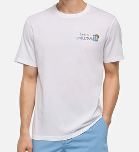 T-shirt Portofino in jersey di cotone classic fit con ricamo I am a GINtleman