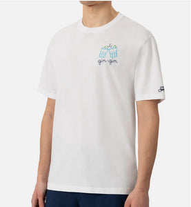 T-shirt Portofino in jersey di cotone classic fit con ricamo Gin Gin | INSULTI LUMINOSI SPECIAL EDITION