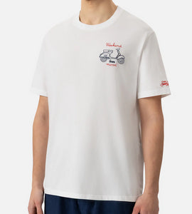 T-shirt Man in cotone con ricamo Vespa Week End Mood | VESPA SPECIAL EDITION