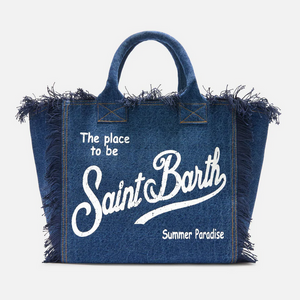 Borsa Vanity regular in denim lavaggio scuro