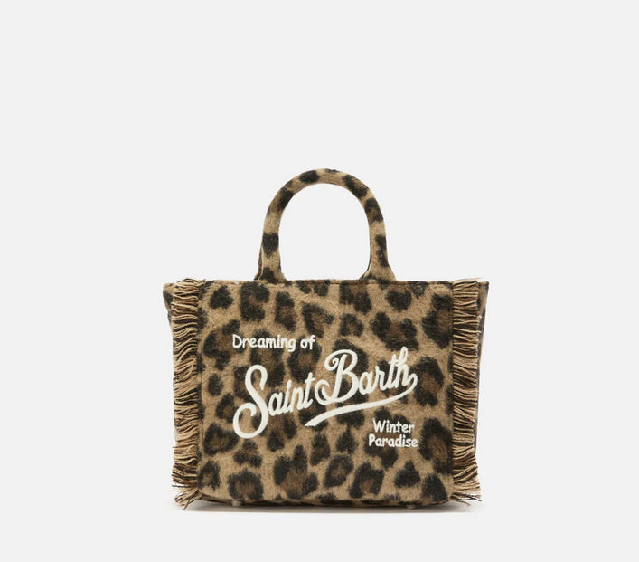 VANITY MINI FELT LEOPARD